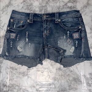 Grace Women's Jean Shorts - Dark Blue